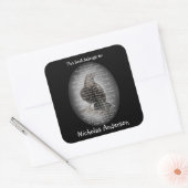 Edgar Allen Poe Het Raven Gedicht Boekplaatkunst Vierkante Sticker (Envelop)