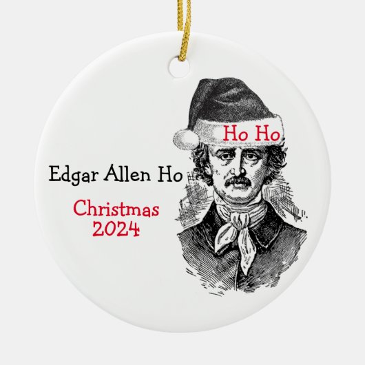 Edgar Allen Poe Humoristische Ornament (Voorkant)