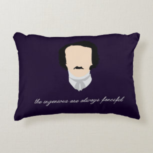 Edgar Allen Poe "Ingenious" Accent Pillow Decoratief Kussen