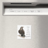 Edgar Allen Poe Insanity Quote Waterverf Raven Magneet (Insitu (Vaatwasser))