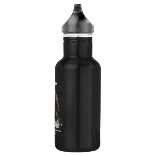 Edgar Allen Poe Insanity Quote Waterverf Raven Waterfles (Rechts)