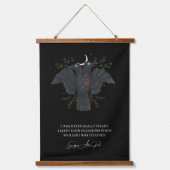 Edgar Allen Poe Love Poem Poetry Raven Crow Poster Hangend Wandkleed (Voorkant)