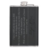 Edgar Allen Poe met Citaat Heupfles (Achterkant)