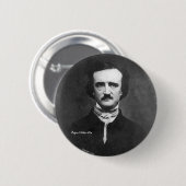 Edgar Allen Poe, pin-on Ronde Button 5,7 Cm (Voorkant /achterkant)