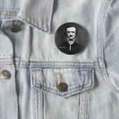Edgar Allen Poe, pin-on Ronde Button 5,7 Cm (In situ)