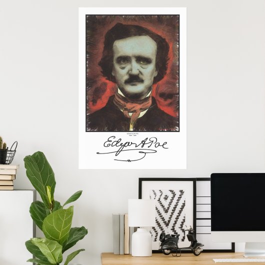 Edgar Allen Poe Poster (Thuiskantoor)