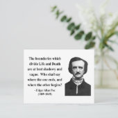 Edgar Allen Poe Quote 10b Briefkaart (Staand voorkant)
