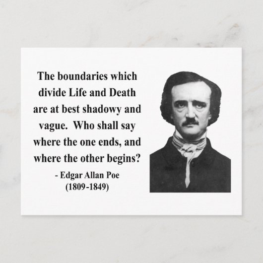 Edgar Allen Poe Quote 10b Briefkaart (Voorkant)