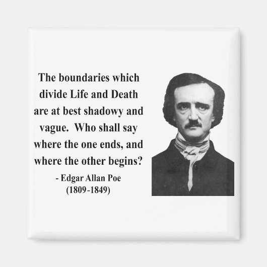 Edgar Allen Poe Quote 10b Magneet (Voorkant)