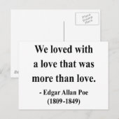 Edgar Allen Poe Quote 12a Briefkaart (Voorkant / Achterkant)