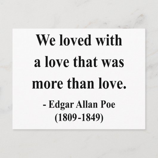 Edgar Allen Poe Quote 12a Briefkaart (Voorkant)