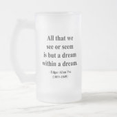 Edgar Allen Poe Quote 1a Matglas Bierpul (Links)