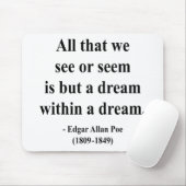 Edgar Allen Poe Quote 1a Muismat (Met muis)