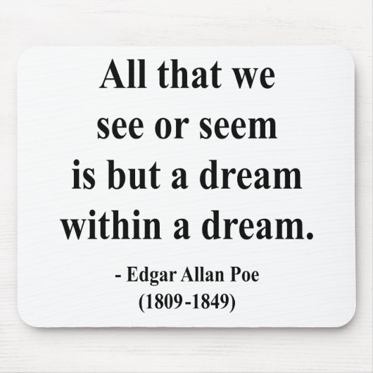 Edgar Allen Poe Quote 1a Muismat (Voorkant)
