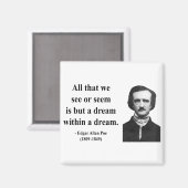 Edgar Allen Poe Quote 1b Magneet (Voorkant / Achterkant)