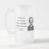 Edgar Allen Poe Quote 1b Matglas Bierpul (Links)