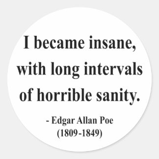 Edgar Allen Poe Quote 2a Ronde Sticker