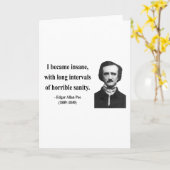 Edgar Allen Poe Quote 2b Kaart (Gele Bloem)