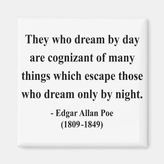 Edgar Allen Poe Quote 3a Magneet (Voorkant)