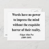 Edgar Allen Poe Quote 4a Briefkaart (Voorkant / Achterkant)