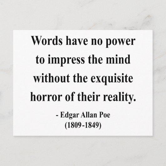 Edgar Allen Poe Quote 4a Briefkaart (Voorkant)