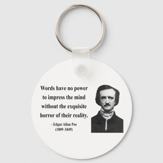 Edgar Allen Poe Quote 4b Sleutelhanger (Voorkant)