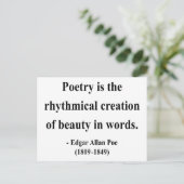 Edgar Allen Poe Quote 5a Briefkaart (Staand voorkant)