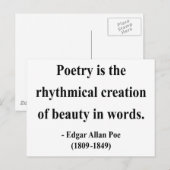 Edgar Allen Poe Quote 5a Briefkaart (Voorkant / Achterkant)