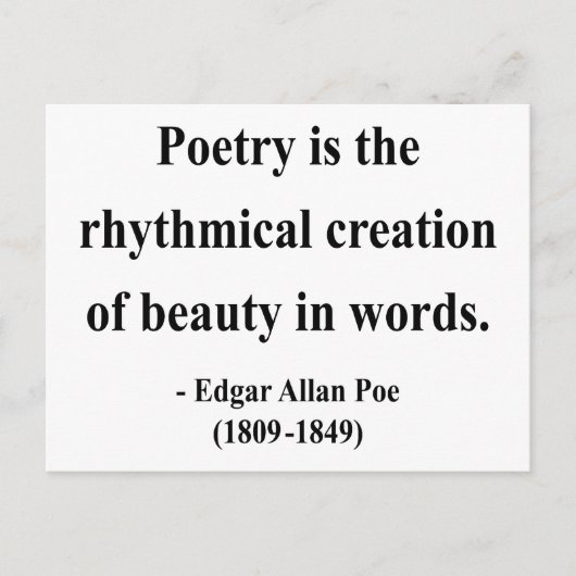 Edgar Allen Poe Quote 5a Briefkaart (Voorkant)