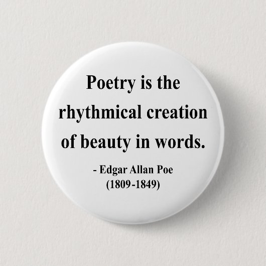 Edgar Allen Poe Quote 5a Ronde Button 5,7 Cm (Voorkant)