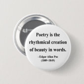 Edgar Allen Poe Quote 5a Ronde Button 5,7 Cm (Voorkant /achterkant)