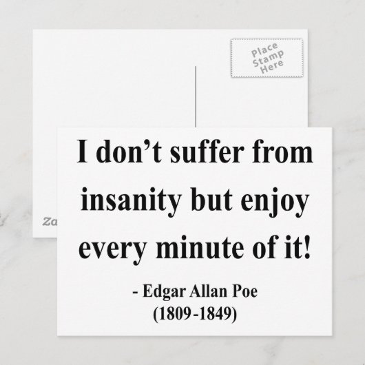 Edgar Allen Poe Quote 6a Briefkaart (Voorkant / Achterkant)
