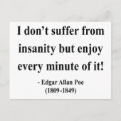 Edgar Allen Poe Quote 6a Briefkaart (Voorkant)