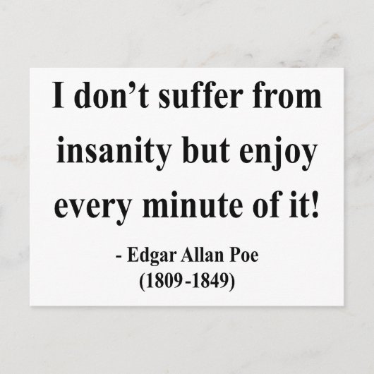 Edgar Allen Poe Quote 6a Briefkaart (Voorkant)