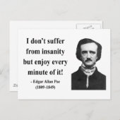 Edgar Allen Poe Quote 6b Briefkaart (Voorkant / Achterkant)
