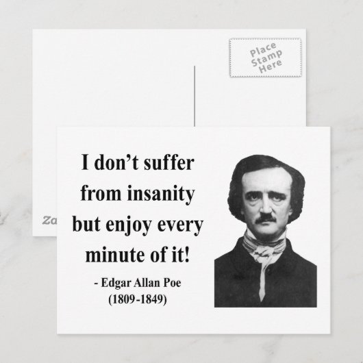 Edgar Allen Poe Quote 6b Briefkaart (Voorkant / Achterkant)