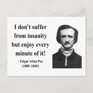 Edgar Allen Poe Quote 6b Briefkaart