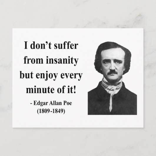 Edgar Allen Poe Quote 6b Briefkaart (Voorkant)