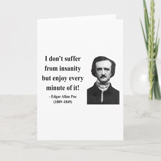 Edgar Allen Poe Quote 6b Kaart (Voorkant)