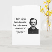 Edgar Allen Poe Quote 6b Kaart (Gele Bloem)