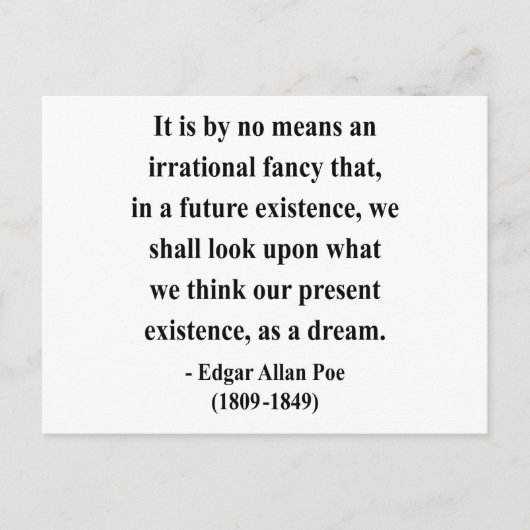 Edgar Allen Poe Quote 7a Briefkaart (Voorkant)