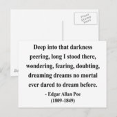 Edgar Allen Poe Quote 8a Briefkaart (Voorkant / Achterkant)