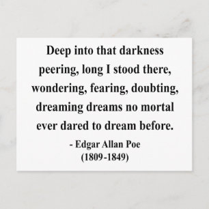 Edgar Allen Poe Quote 8a Briefkaart