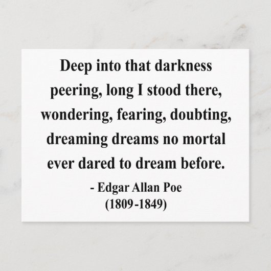 Edgar Allen Poe Quote 8a Briefkaart (Voorkant)
