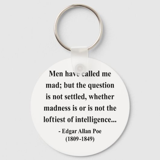 Edgar Allen Poe Quote 9a Sleutelhanger (Voorkant)