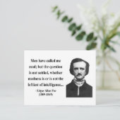 Edgar Allen Poe Quote 9b Briefkaart (Staand voorkant)