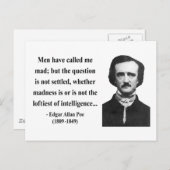Edgar Allen Poe Quote 9b Briefkaart (Voorkant / Achterkant)
