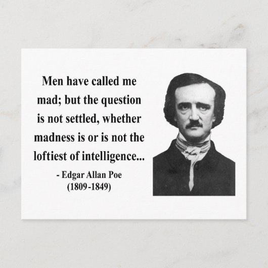Edgar Allen Poe Quote 9b Briefkaart (Voorkant)