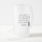 Edgar Allen Poe Quote 9b Matglas Bierpul (Voorkant rechts)