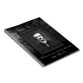 Edgar Allen Poe Quote Creepy Forest Black/Grey Notitieboek (Rechterzijde)